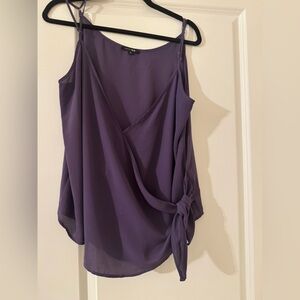 Paper moon Purple Draped Tank Blouse